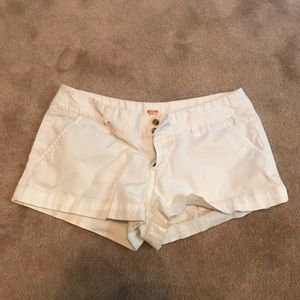 White chino shorts